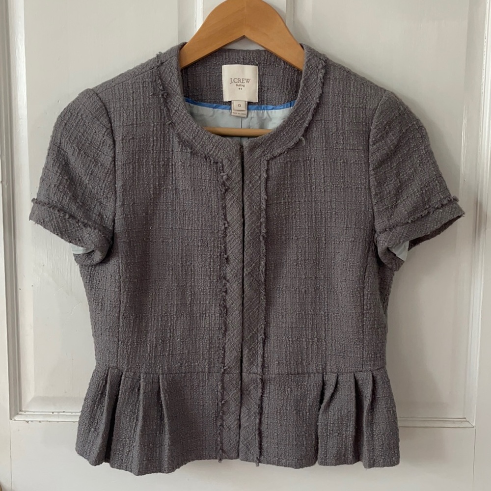J crew suiting short sleeve blazer top • perfect condition • size 0